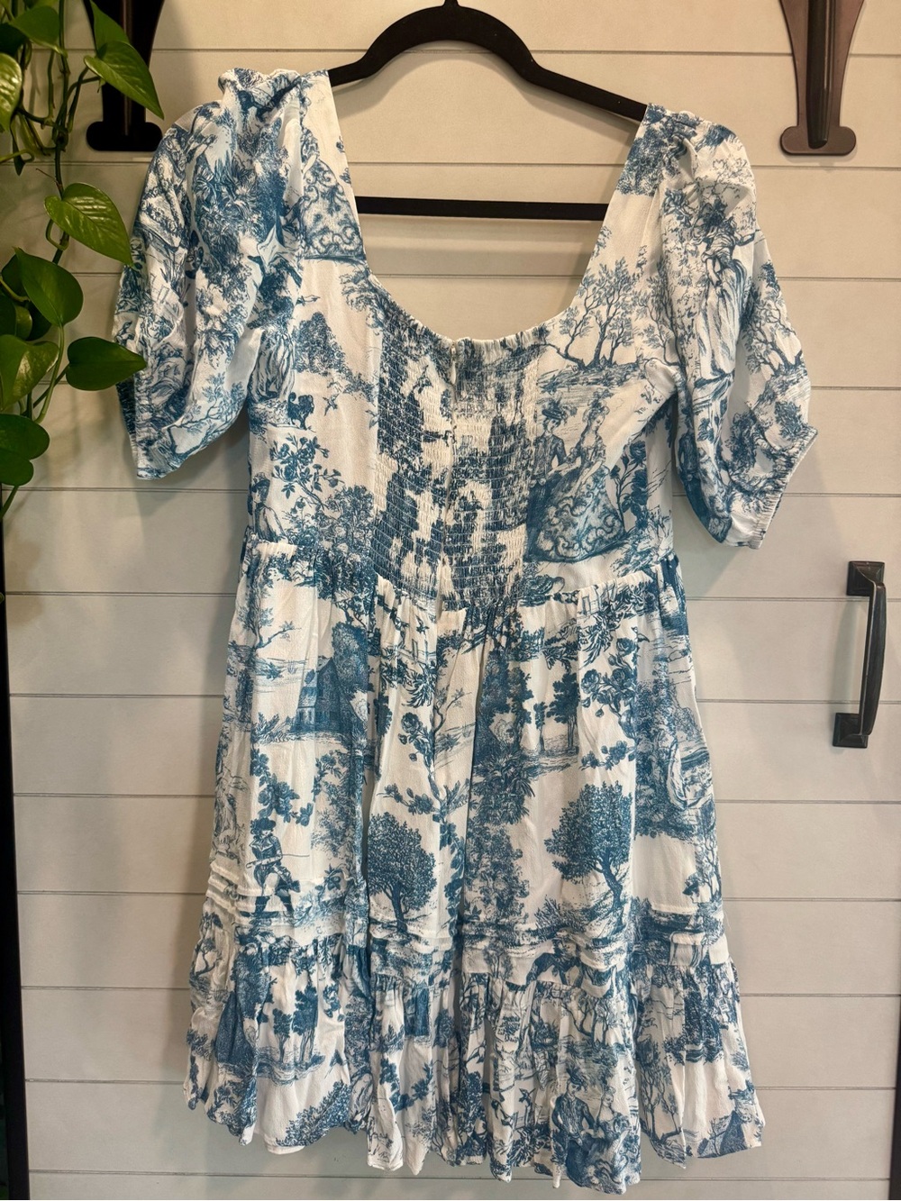 Gianni Bini | Dresses | Gianni Bini Blue And White Toile Mini Dress